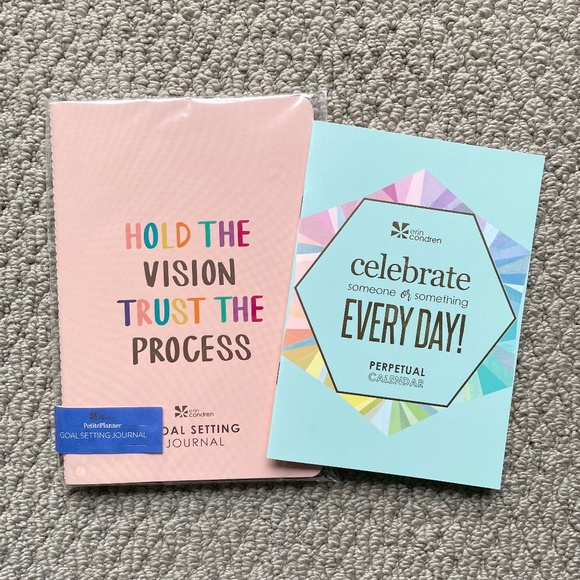 Erin Condren Goal Setting Journal and Perpetual Calendar with Birthdays/Holidays - Picture 1 of 9